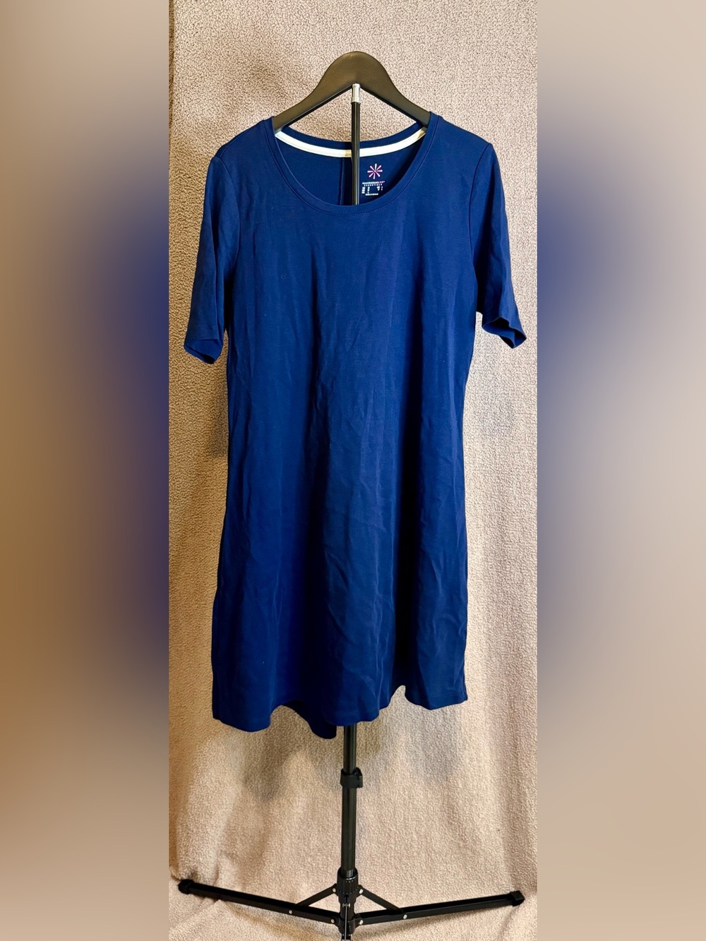 Isaac Mizrahi Live Essentials Blue T-Shirt Dress Women’s M Short Sleeve